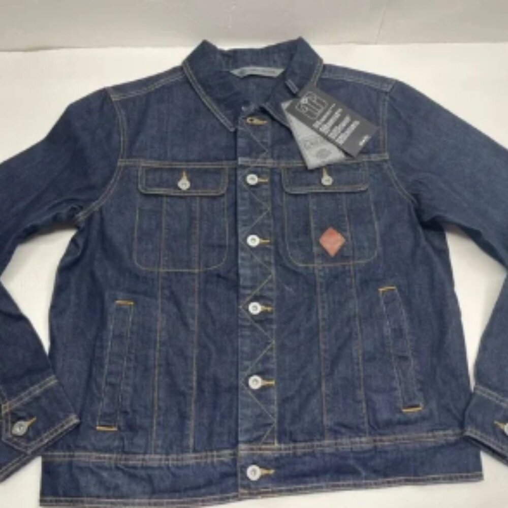 Harley Davidson Garage Denim Jacket Milwaukee Riders Stitched Men mediu Slim Fit